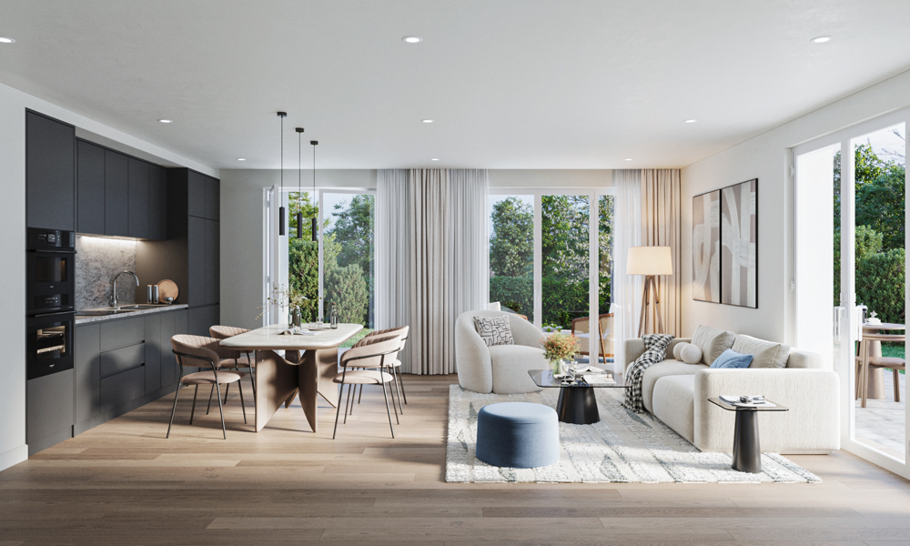 Wohnzimmer Visualisierung EG