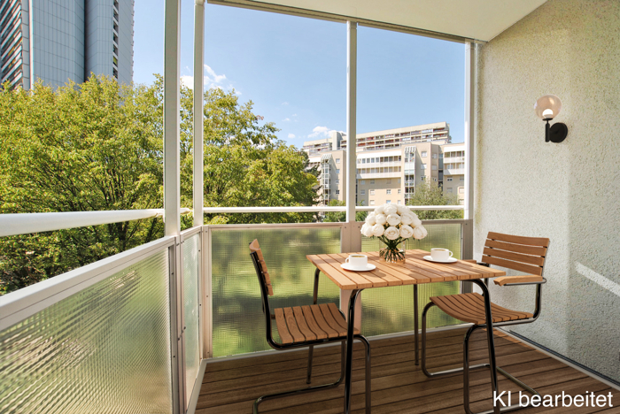 KI bearbeitet Balkon