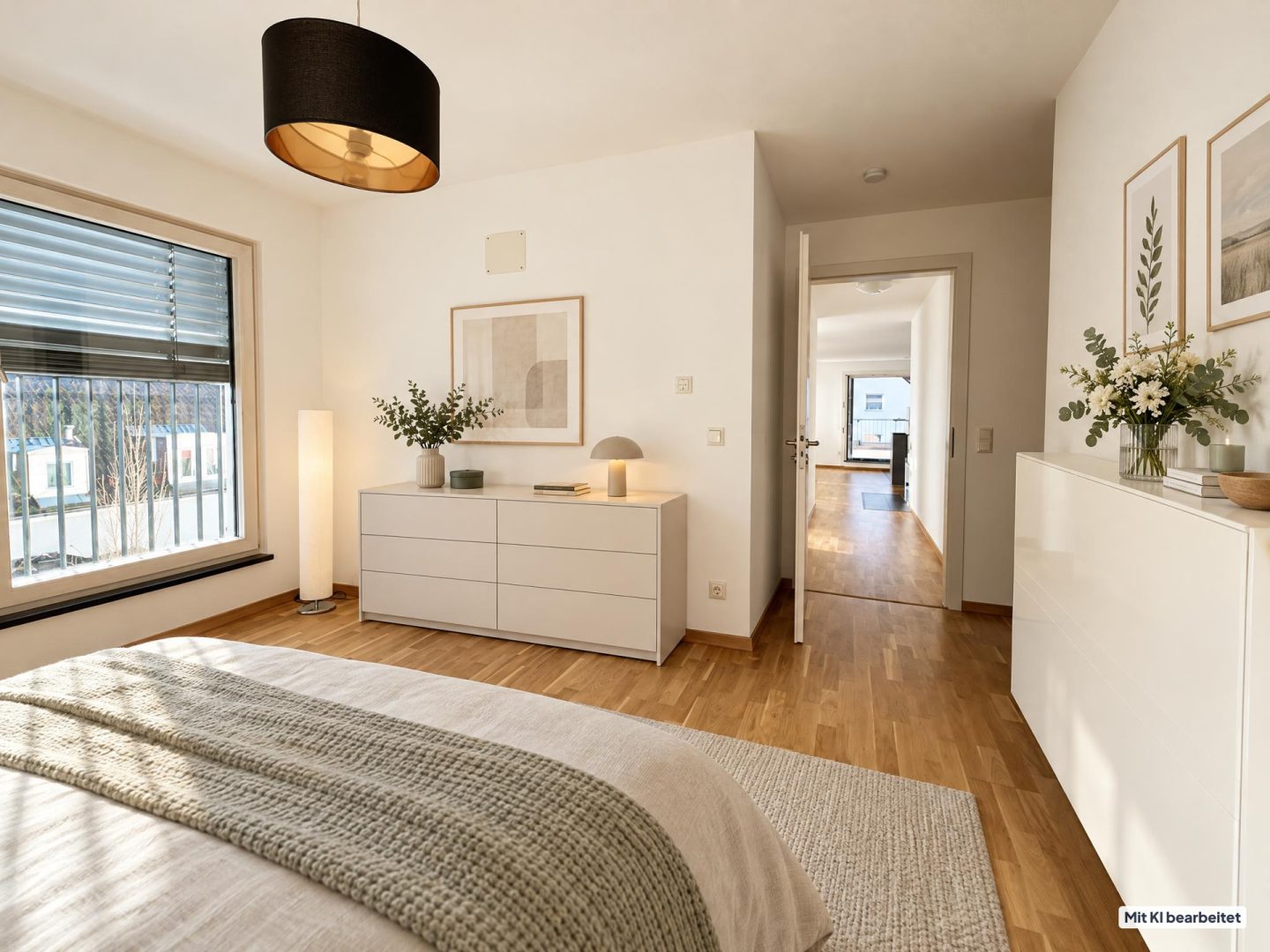 Schlafzimmer möbliert