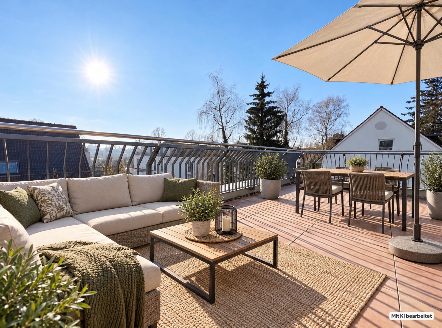Dachterrasse möbliert